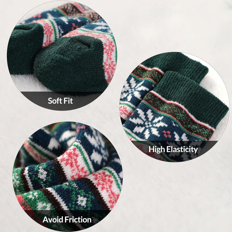 Pleneal Wool Socks for Women - Womens Wool Socks Winter Warm Cozy Knit Sock for Women Men - Image 4